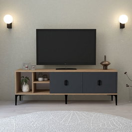 Hanah Home Era 3505 Soporte para TV Roble Zafiro y Antracita